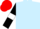 Light Blue, Black sleeves, White armlets, Red cap