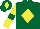 Dark Green, Yellow diamond on body and cap, Yellow sleeves, Dark Green armlets