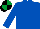 ROYAL BLUE, black & emerald green quartered cap
