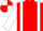 Red, White braces and sleeves, Quartered cap