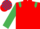 Red, Emerald Green epaulets and sleeves, Red and Royal Blue check cap