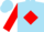 Sky Blue, Red Diamond, Red Sleeves
