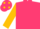 Cerise, Gold sleeves, Cerise cap, Gold spots