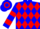 Blue and Red Diamonds, Blue Sleeves, Red Hoop