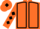 Orange, Black seams, Orange sleeves, Black diamonds, Orange cap, Black diamond