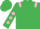 Emerald Green, Pink epaulets, diamonds on sleeves