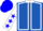 Royal Blue, White Seams and Collar, White Sleeves, Blue Stars, Blue Cap
