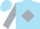 Sky Blue, Silver Diamond Frame and 'S', Silver Diamond Seam on Sleeves