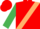 Red, Beige sash, Emerald Green sleeves, Red cap