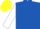 ROYAL BLUE, white sleeves, yellow cap