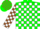 Green, Brown 'Lund' & Unicorn Emblem, White Blocks on Front