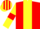 Red, Yellow stripe, Yellow sleeves, Red armlets, Red and Yellow striped cap