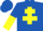 Royal Blue, Yellow Cross of Lorraine, halved sleeves