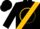 Black ,Gold Sash, Black 'OC' in Gold Circle, Gold Hoops on Black Sleeves