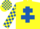 Yellow, Royal Blue Cross of Lorraine, Royal Blue and Yellow check sleeves and cap