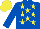 Royal Blue, Yellow stars, Yellow cap