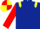 Dark Blue, Yellow epaulets, Red sleeves, Red and Yellow quartered cap