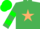 Emerald Green, Tan Star, Tan Sleeves, Green Hoop, Green Cap