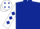 Dark Blue, White sleeves, Dark Blue diamonds, White cap, Dark Blue diamonds