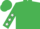 Emerald Green, White stars on sleeves