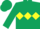 Dark Green, Yellow triple diamond