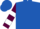 Royal Blue, Maroon and White hooped sleeves