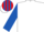 WHITE, royal blue sleeves, royal blue & red striped cap