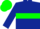 Dark Blue, Green Hoop, Green Cap