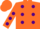 Orange, purple spots