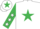 White, Emerald Green star, Emerald Green sleeves, White stars, White cap, Emerald Green star