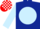 Dark Blue, Light Blue disc and sleeves, Red and White check cap