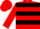 Red and Black Hoops, Red Sleeves, Two Black Hoops
