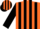 ORANGE, Black 'PR', Black Stripes on Slvs