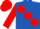 Royal Blue, large Red spots, sleeves and cap