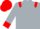 Silver, red epaulets, red cuffs on silver sleeves, red cap
