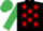 Black, Red stars, Emerald Green sleeves and cap
