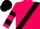 Hot Pink, Black Sash, Black Bars on Sleeves, Pink and Black Cap