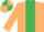 Beige, Emerald Green stripe, quartered cap