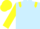 Light blue, yellow epaulets, sleeves and cap