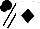 White body, black diamond, white arms, black seams, black cap