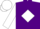 Purple body, white diamond, white arms, white cap