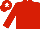 Red body, red arms, red cap, white star