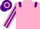 Pink, Purple epaulets, striped sleeves, Purple and pink hooped cap