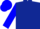Dark blue body, soft blue arms, dark blue chevron, soft blue cap