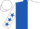 Royal Blue and White (halved), White sleeves, Royal Blue stars, White cap