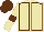 Beige, Brown seams, armlets and cap