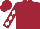 Maroon, White Diamonds on Sleeves