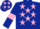 Dark Blue, Pink stars, armlets and stars on cap