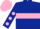 Dark Blue, Pink hoop, Dark Blue sleeves, Pink spots, Pink cap