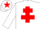 White, Red Cross of Lorraine and star on cap